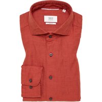 SLIM FIT Linen Shirt in dunkelrot unifarben von ETERNA Mode GmbH