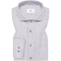 SLIM FIT Linen Shirt in grau unifarben von ETERNA Mode GmbH