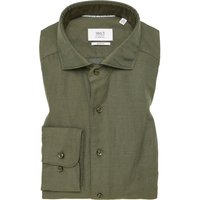 SLIM FIT Linen Shirt in khaki unifarben von ETERNA Mode GmbH