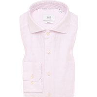 SLIM FIT Linen Shirt in rosa unifarben von ETERNA Mode GmbH