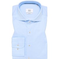 SLIM FIT Soft Luxury Shirt in hellblau unifarben von ETERNA Mode GmbH
