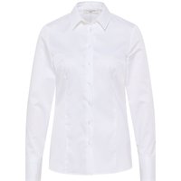 Satin Shirt Bluse in weiß unifarben von ETERNA Mode GmbH
