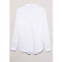 Satin Shirt Bluse in weiß unifarben von ETERNA Mode GmbH