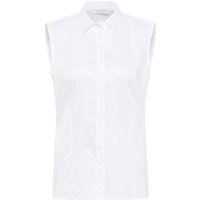 REGULAR FIT Satin Shirt Bluse in weiß unifarben von ETERNA Mode GmbH