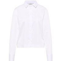 Satin Shirt Bluse in weiß unifarben von ETERNA Mode GmbH