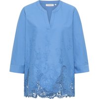 Schlupfbluse in azurblau strukturiert von ETERNA Mode GmbH