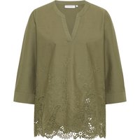 Schlupfbluse in olive strukturiert von ETERNA Mode GmbH
