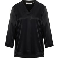 Viscose Shirt Bluse in schwarz unifarben von ETERNA Mode GmbH