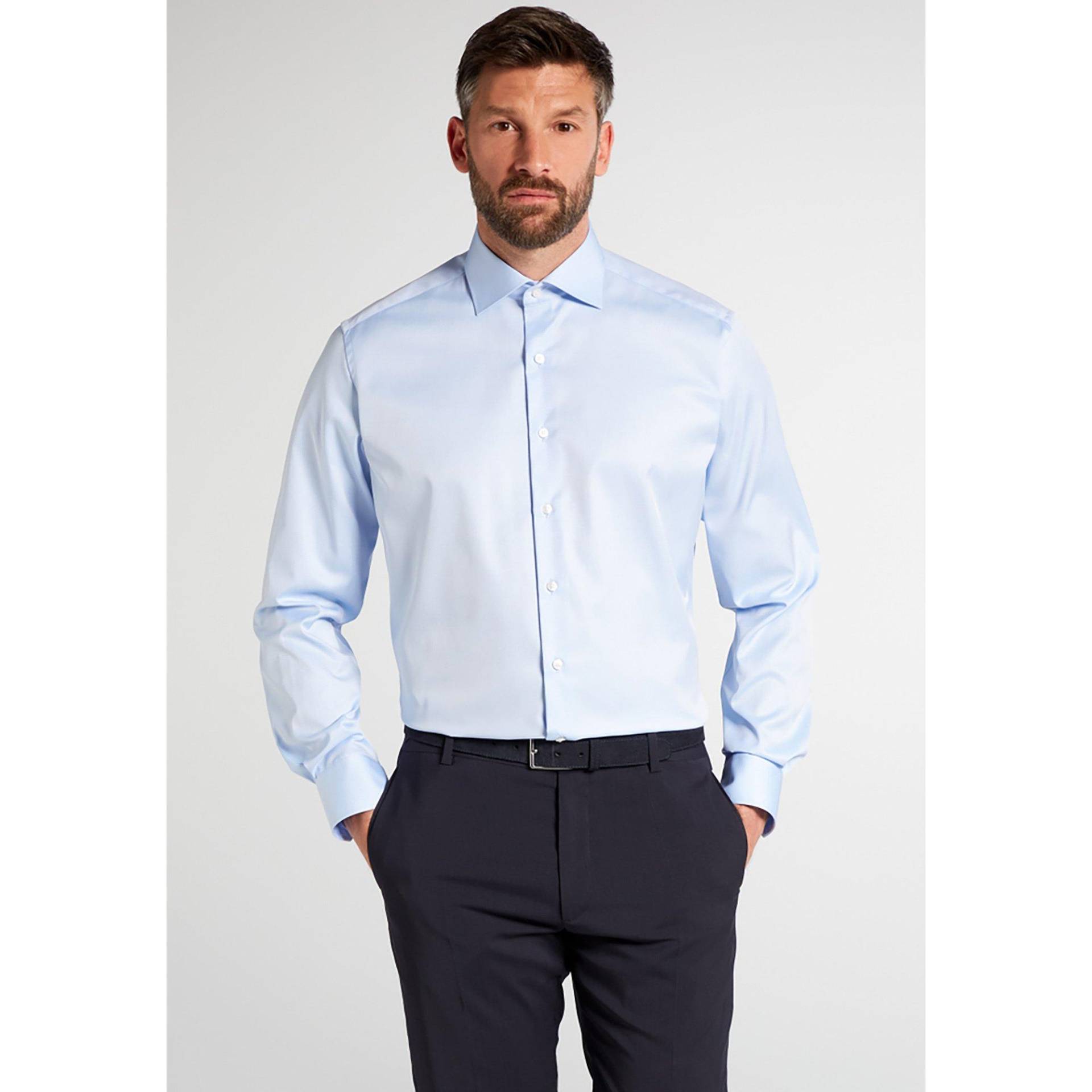 Hemd, Modern Fit, Langarm Herren Hellblau 39 von ETERNA