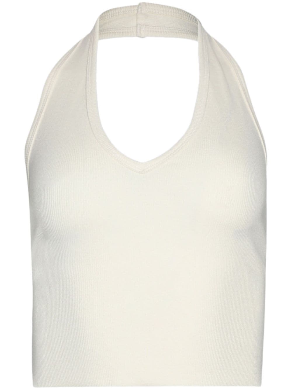 ETERNE halterneck open-back top - White von ETERNE