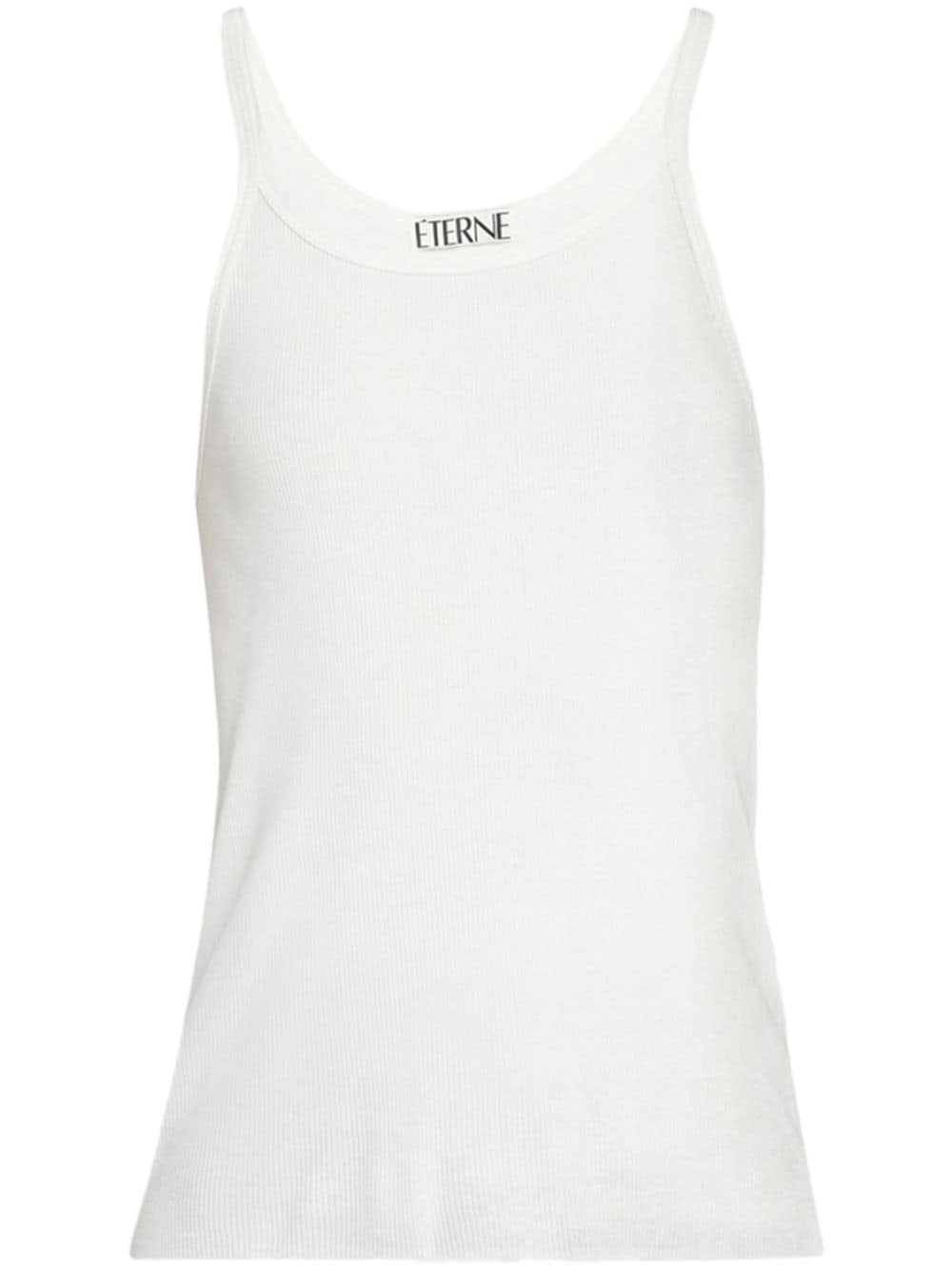 ETERNE ribbed-knit cotton tank top - White von ETERNE