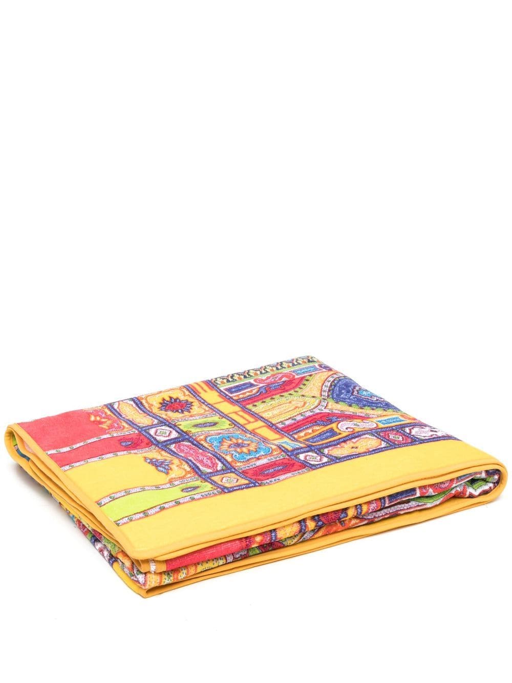 ETRO HOME printed cotton beach towel - Yellow von ETRO HOME