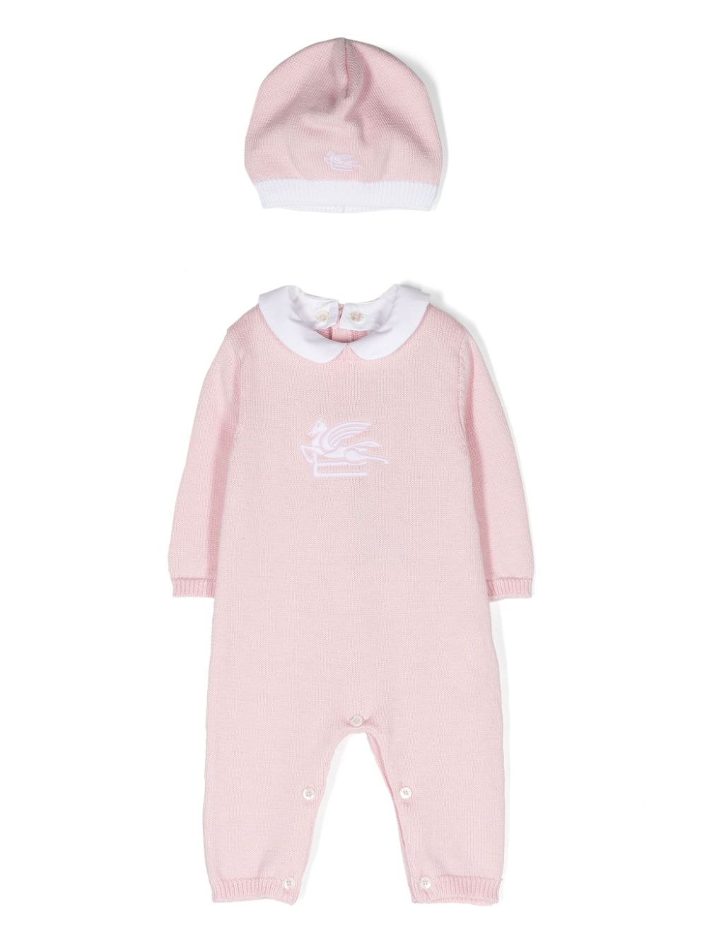 ETRO KIDS Pegaso-embroidered babygrow set - Pink von ETRO KIDS