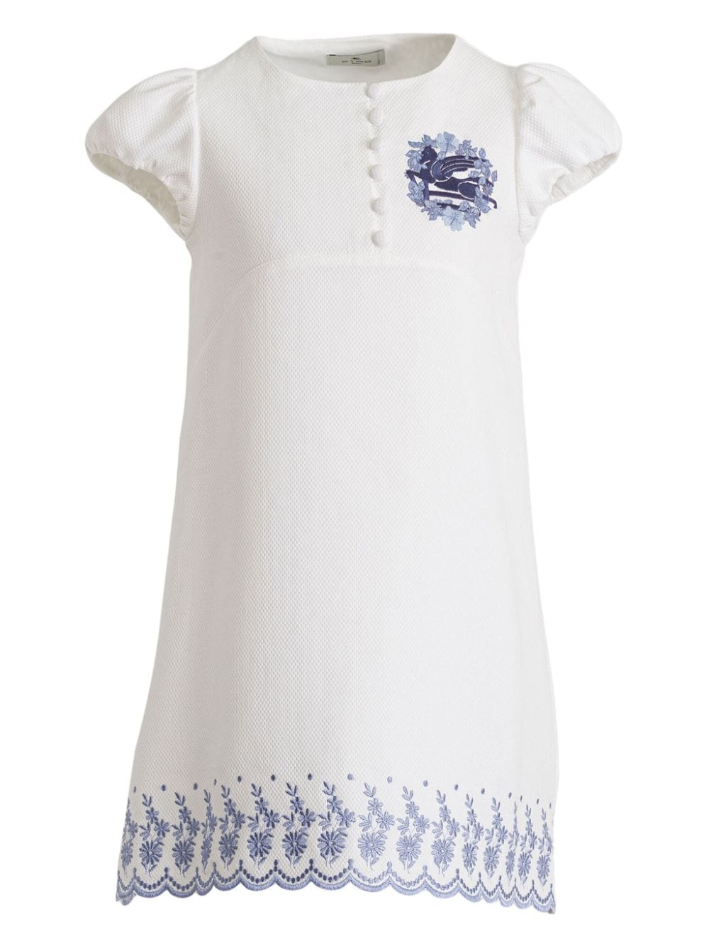 ETRO KIDS Pegaso-embroidered cotton dress - White von ETRO KIDS