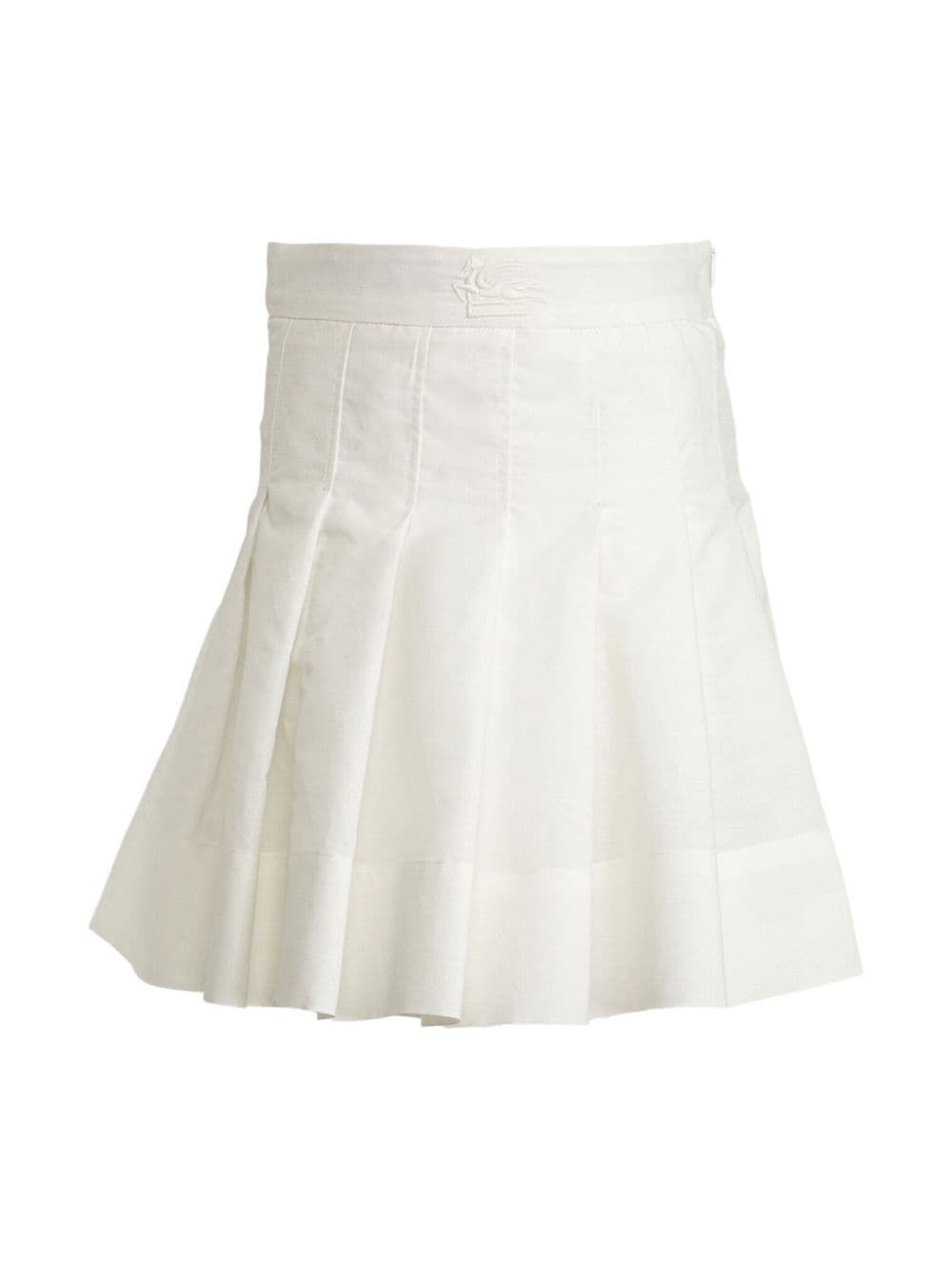 ETRO KIDS Pegaso-embroidered pleated skirt - White von ETRO KIDS