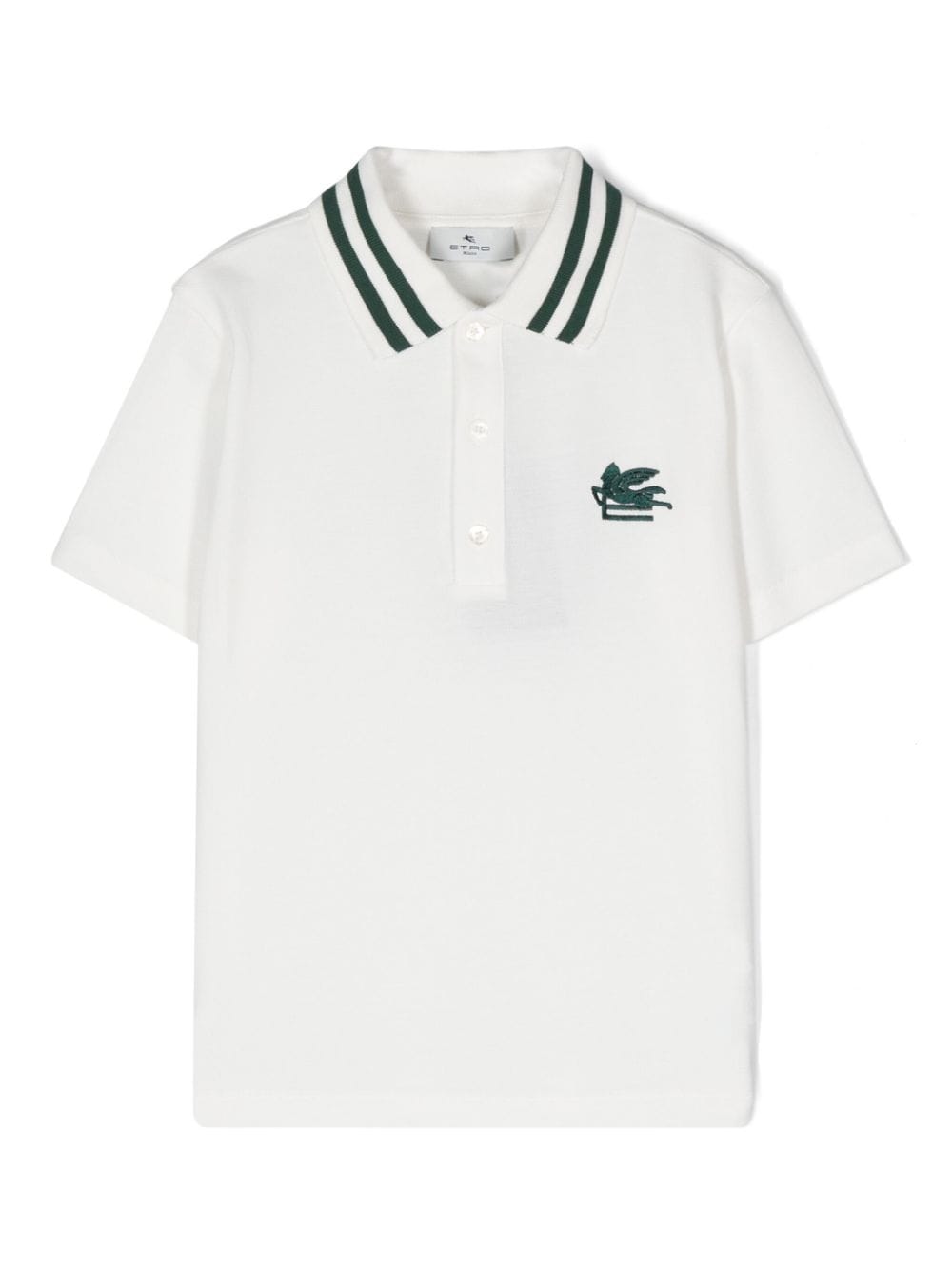 ETRO KIDS Pegaso-motif polo shirt - White von ETRO KIDS