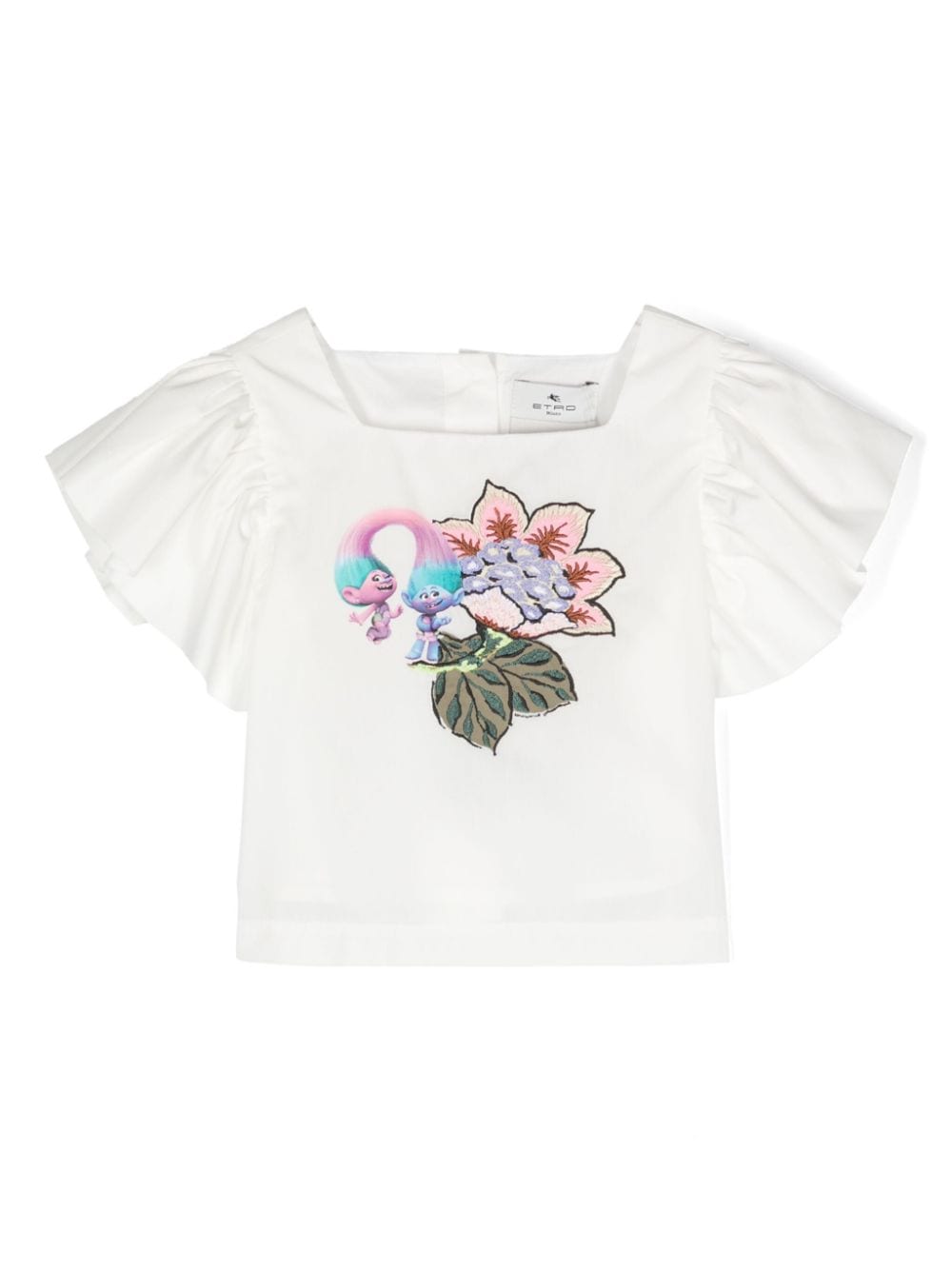 ETRO KIDS Trolls-motif cotton T-shirt - White von ETRO KIDS