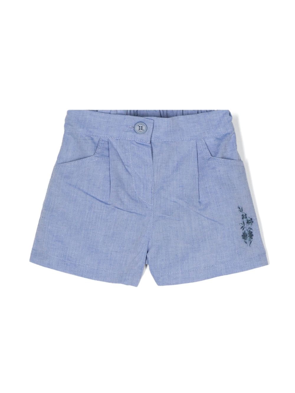 ETRO KIDS floral-embroidered shorts - Blue von ETRO KIDS