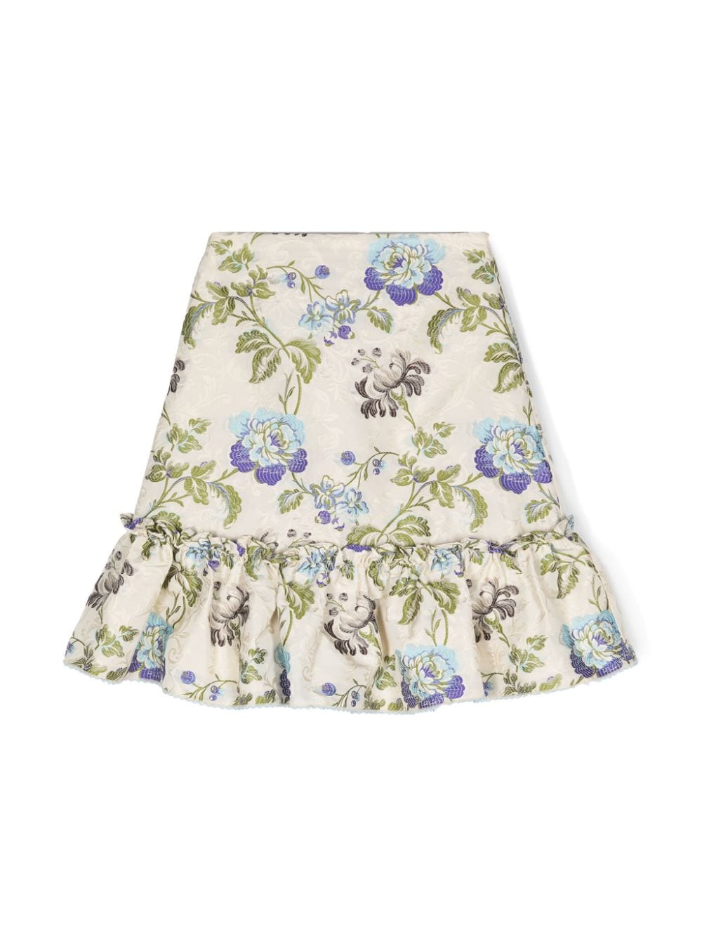 ETRO KIDS floral-jacquard mini skirt - Neutrals von ETRO KIDS