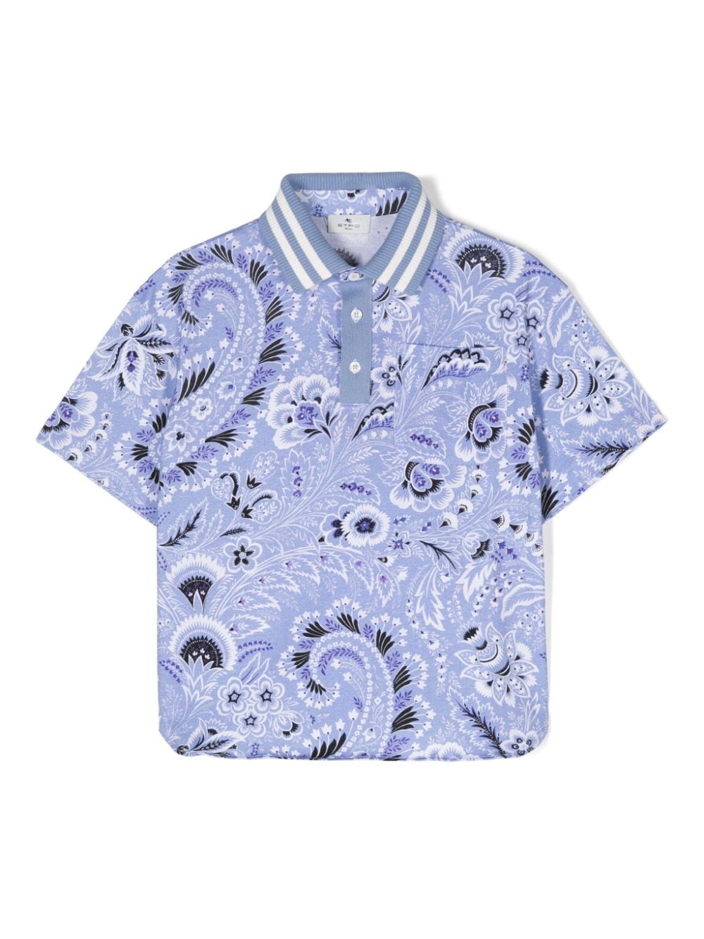 ETRO KIDS floral-print polo shirt - Blue von ETRO KIDS