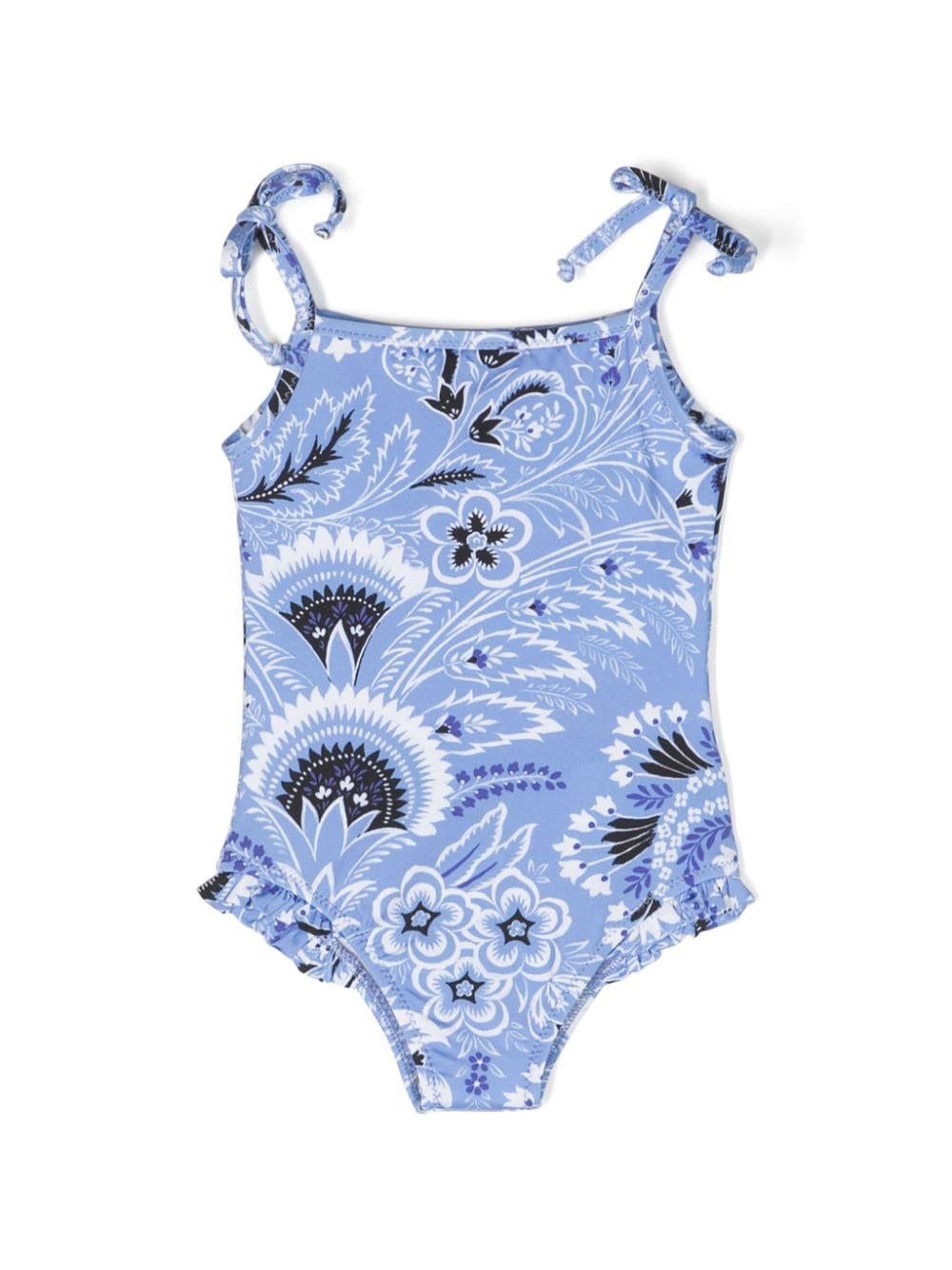 ETRO KIDS floral-print square-neck swimsuit - Blue von ETRO KIDS