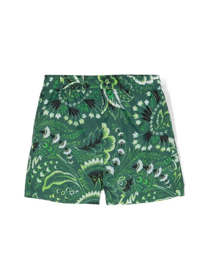 ETRO KIDS floral-print swim shorts - Green von ETRO KIDS