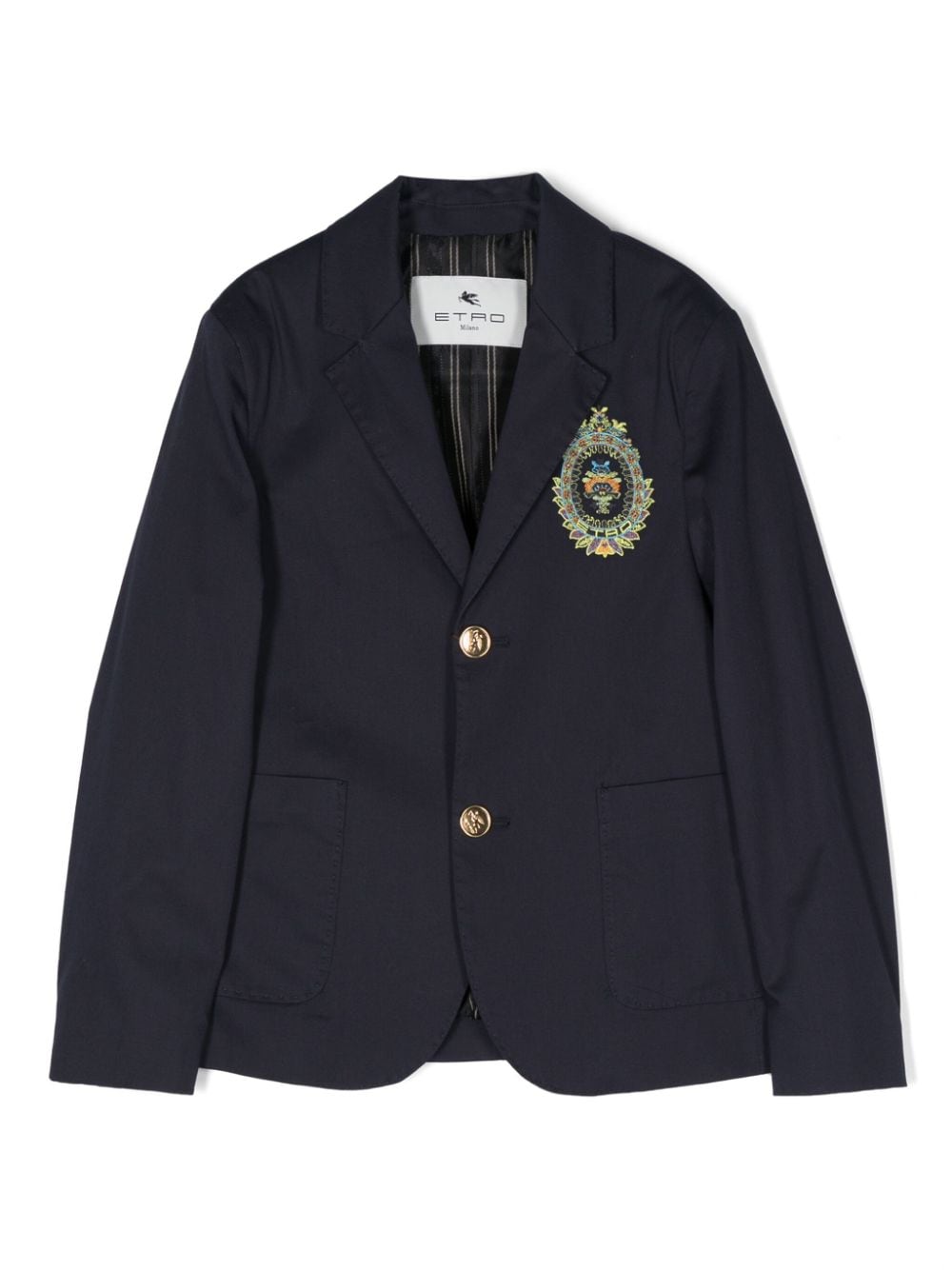 ETRO KIDS logo-embroidered blazer - Blue von ETRO KIDS