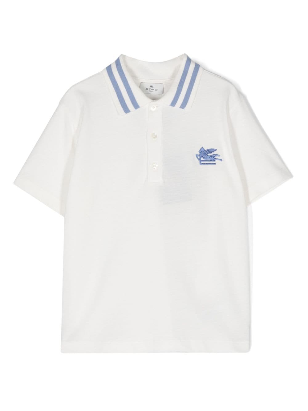 ETRO KIDS logo-embroidered cotton polo shirt - White von ETRO KIDS