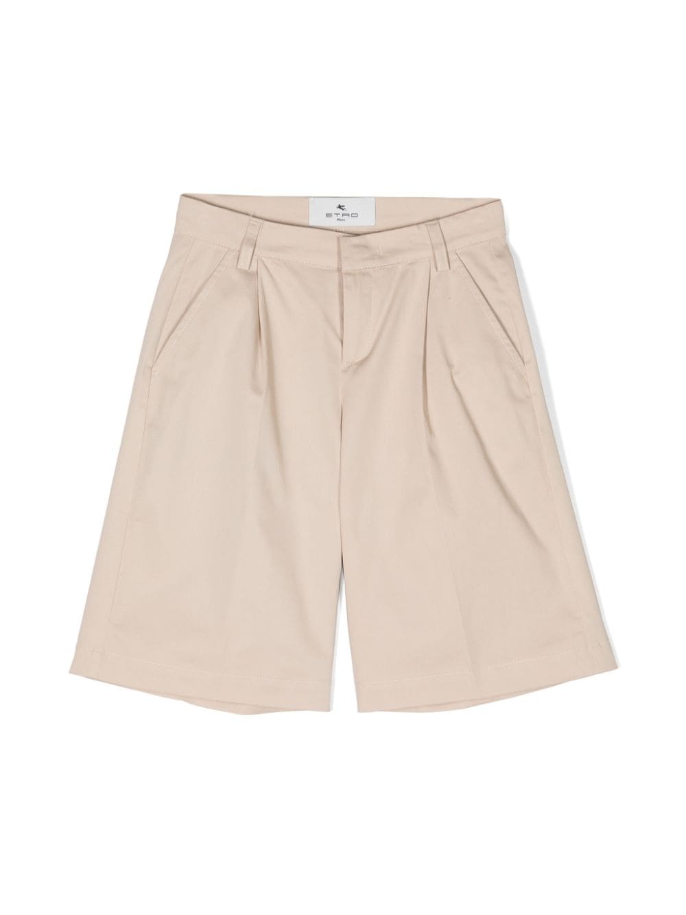 ETRO KIDS logo-embroidered poplin chino shorts - Neutrals von ETRO KIDS