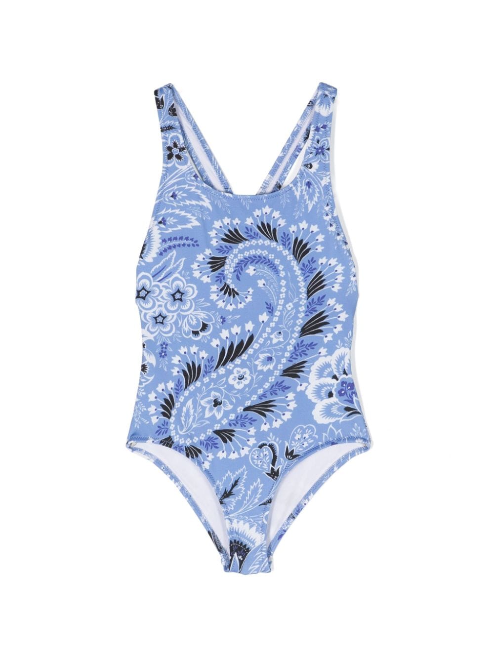 ETRO KIDS paisley-print criss-cross swimsuit - Blue von ETRO KIDS