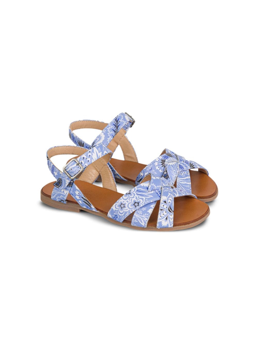 ETRO KIDS paisley-print leather sandals - Blue von ETRO KIDS