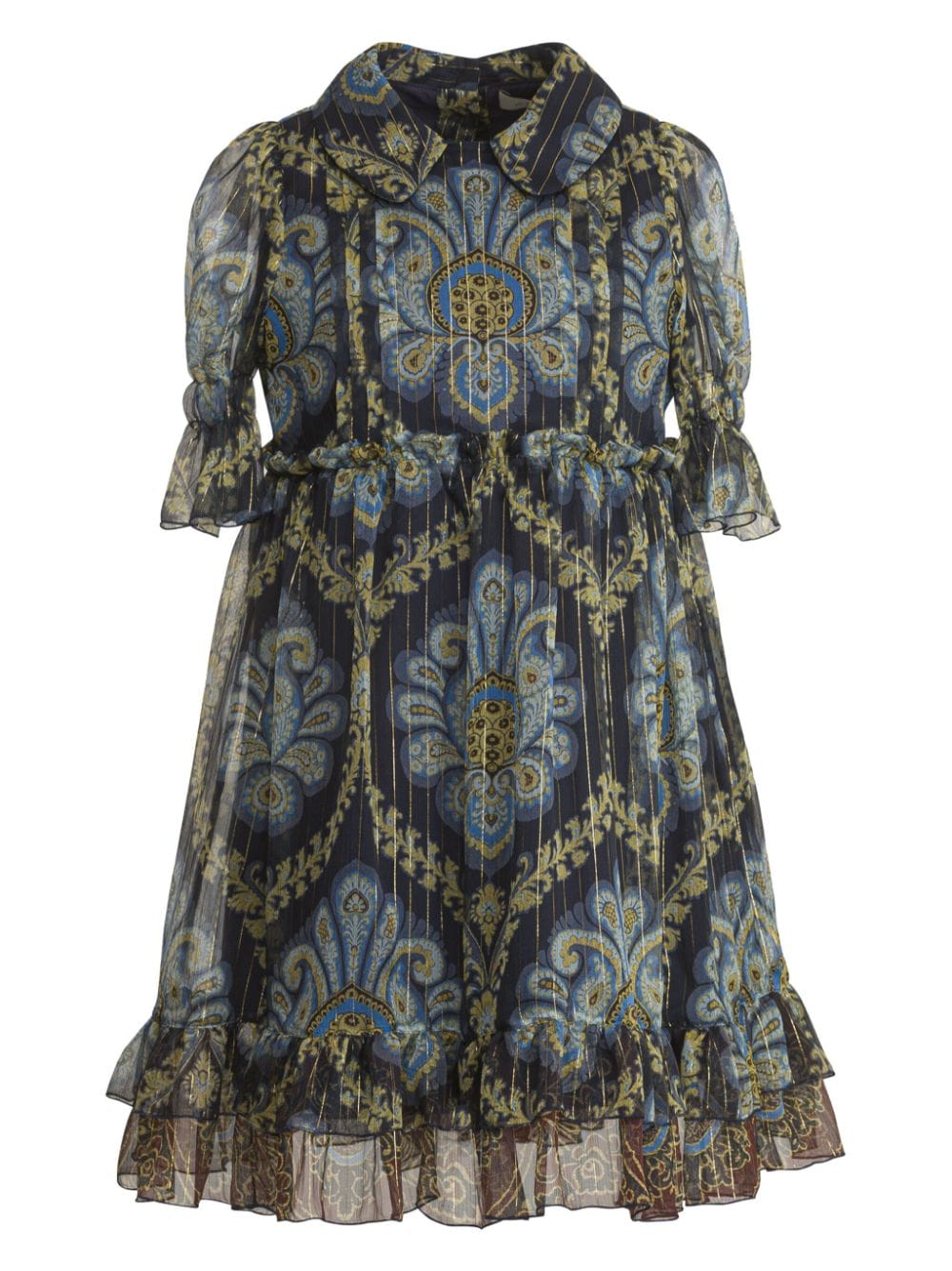 ETRO KIDS paisley-print silk shirtdress - Blue von ETRO KIDS