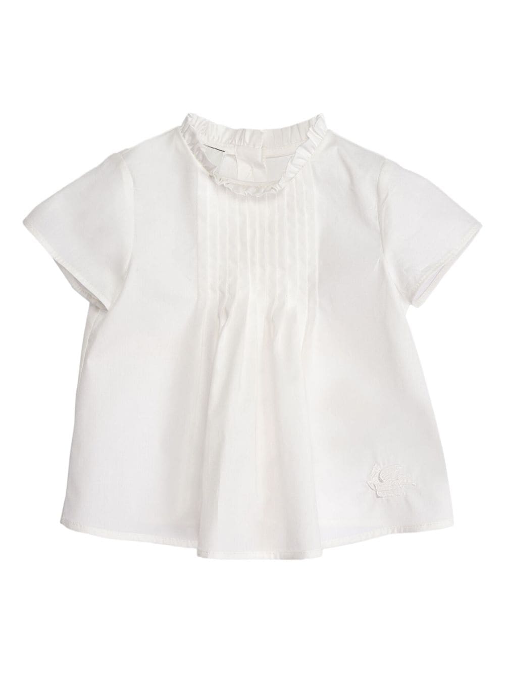 ETRO KIDS pleated cotton blouse - White von ETRO KIDS