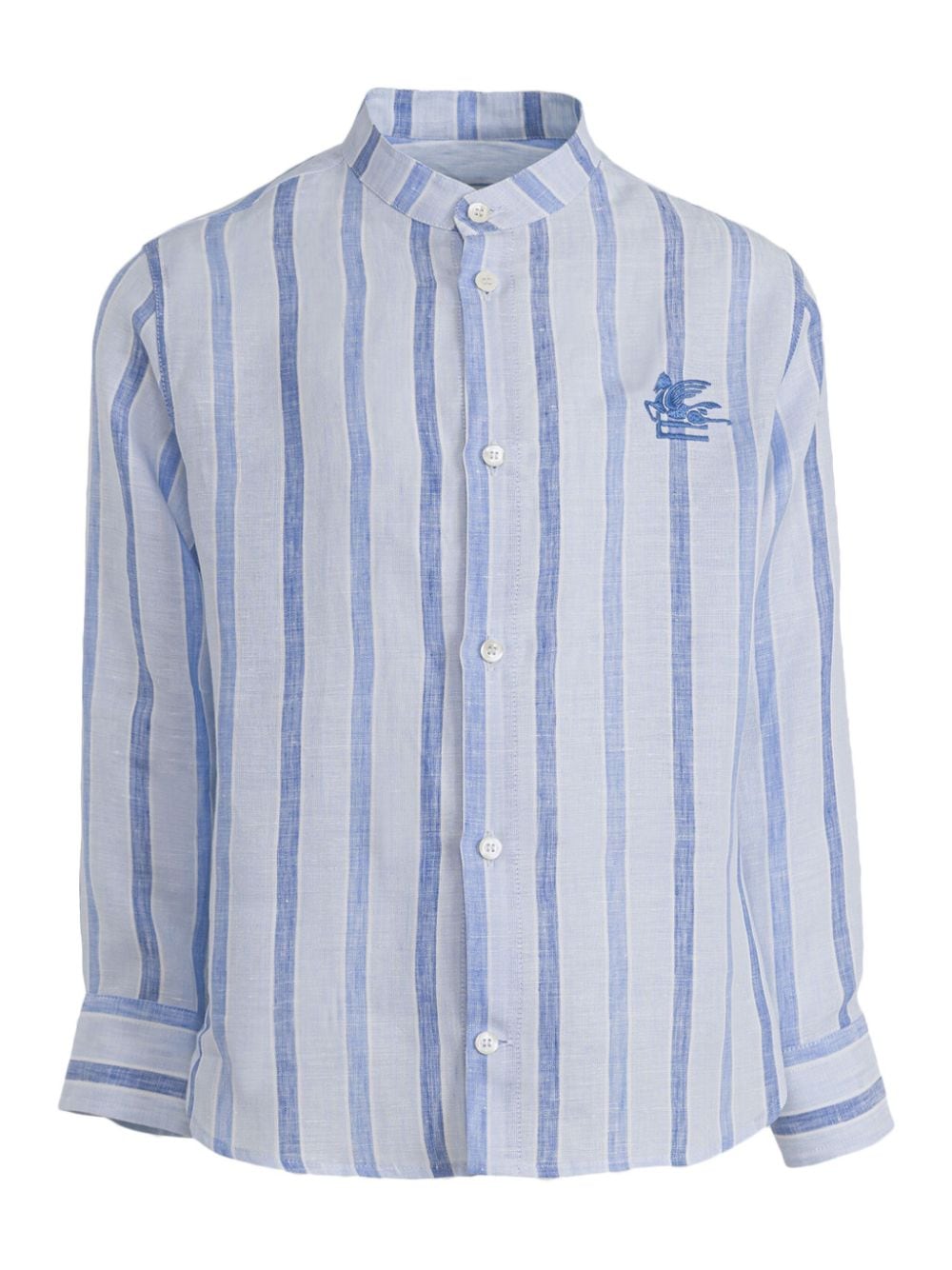ETRO KIDS striped linen shirt - Blue von ETRO KIDS