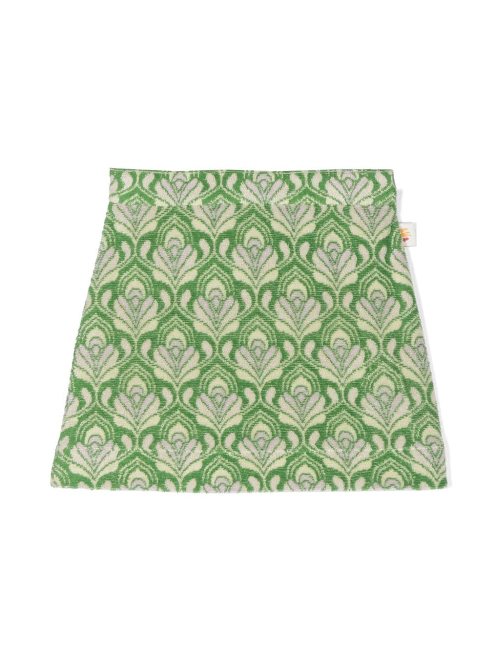 ETRO KIDS terry-cloth mini skirt - Green von ETRO KIDS