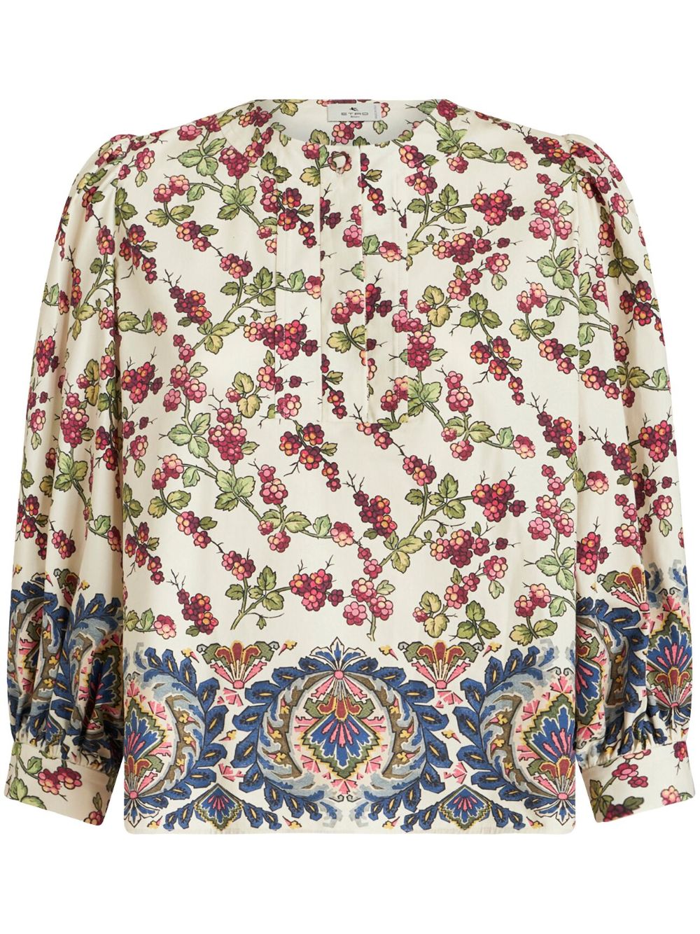 ETRO Berries-print long-sleeve top - Neutrals von ETRO