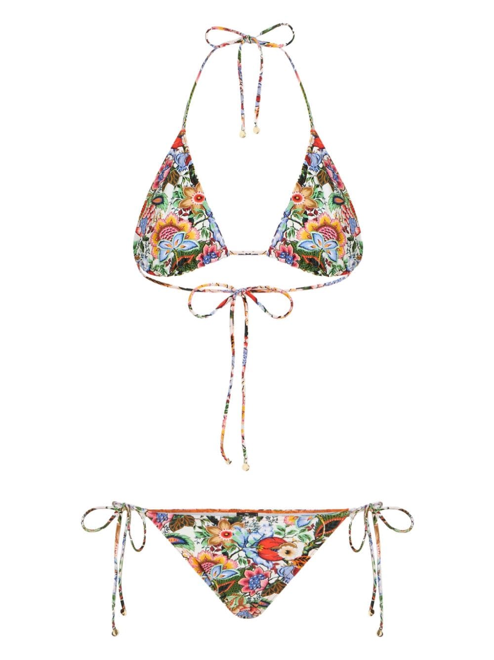 ETRO Bouquet-print bikini set - Green von ETRO