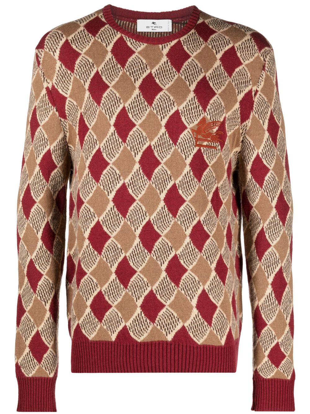 ETRO Diamond-pattern wool jumper - Red von ETRO