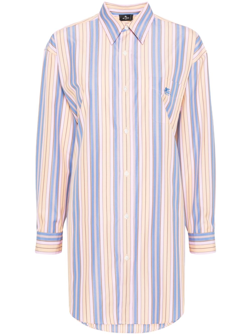 ETRO GE01 stripped cotton shirt - Blue von ETRO