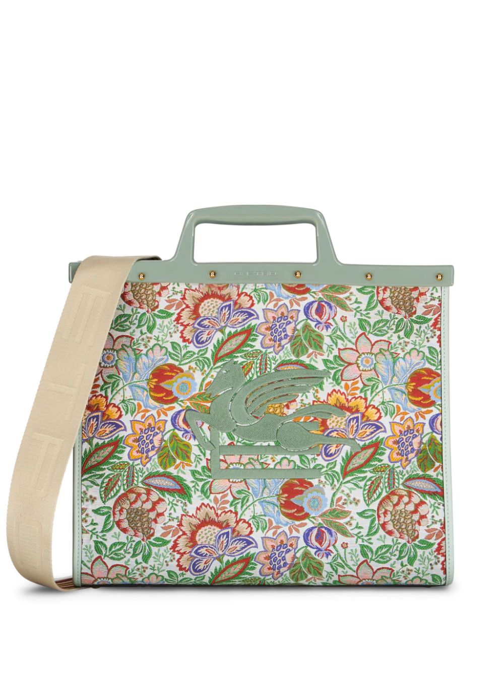 ETRO Love Trotter Pegaso-motif tote bag - Green von ETRO