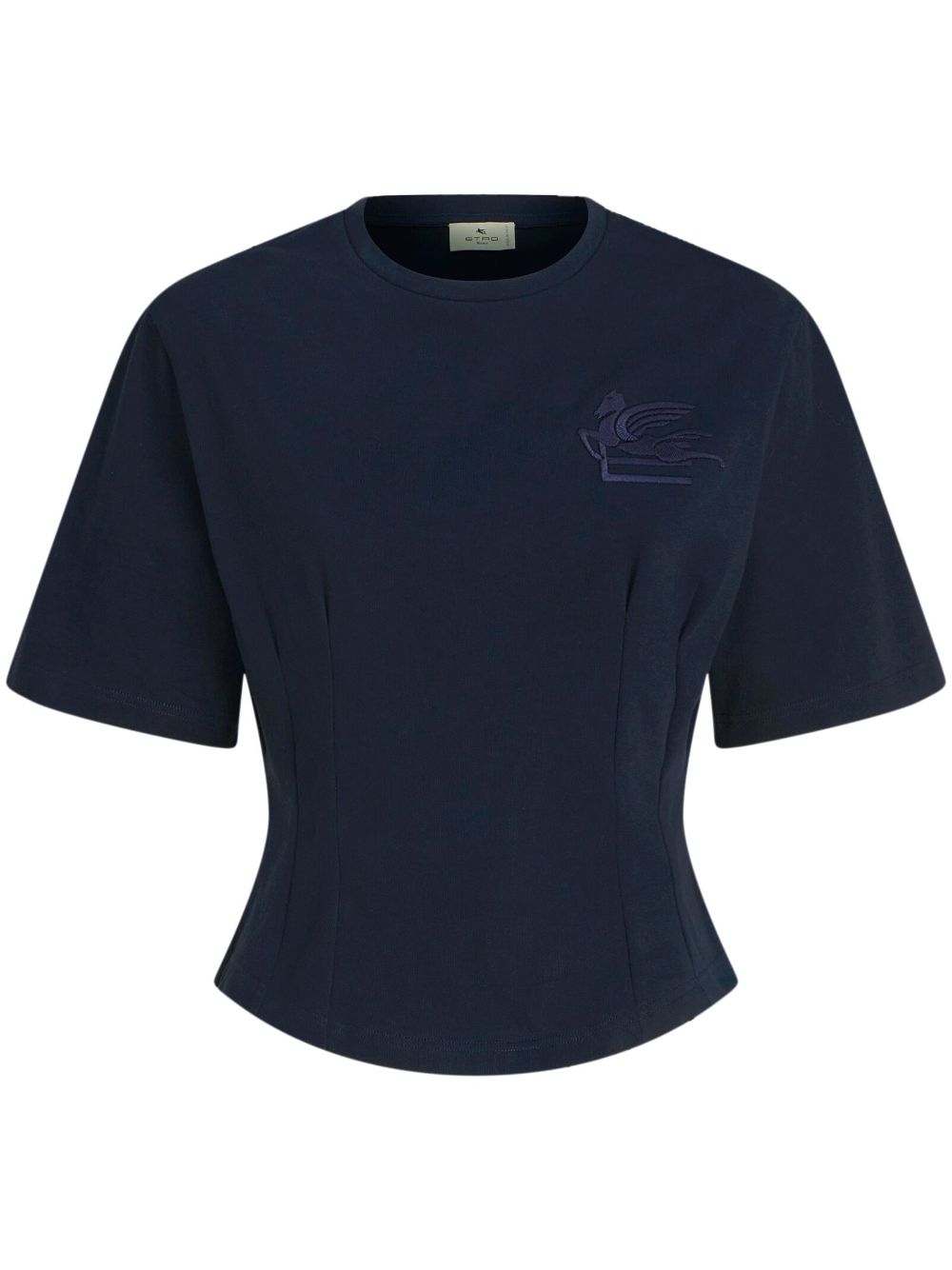 ETRO Pegaso-appliqué cotton T-shirt - Blue von ETRO