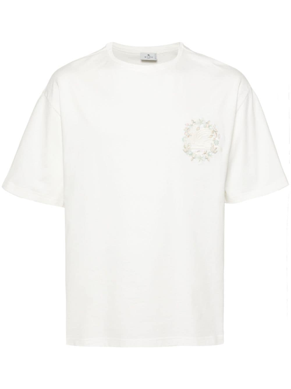 ETRO Pegaso-embroidered cotton T-shirt - White von ETRO