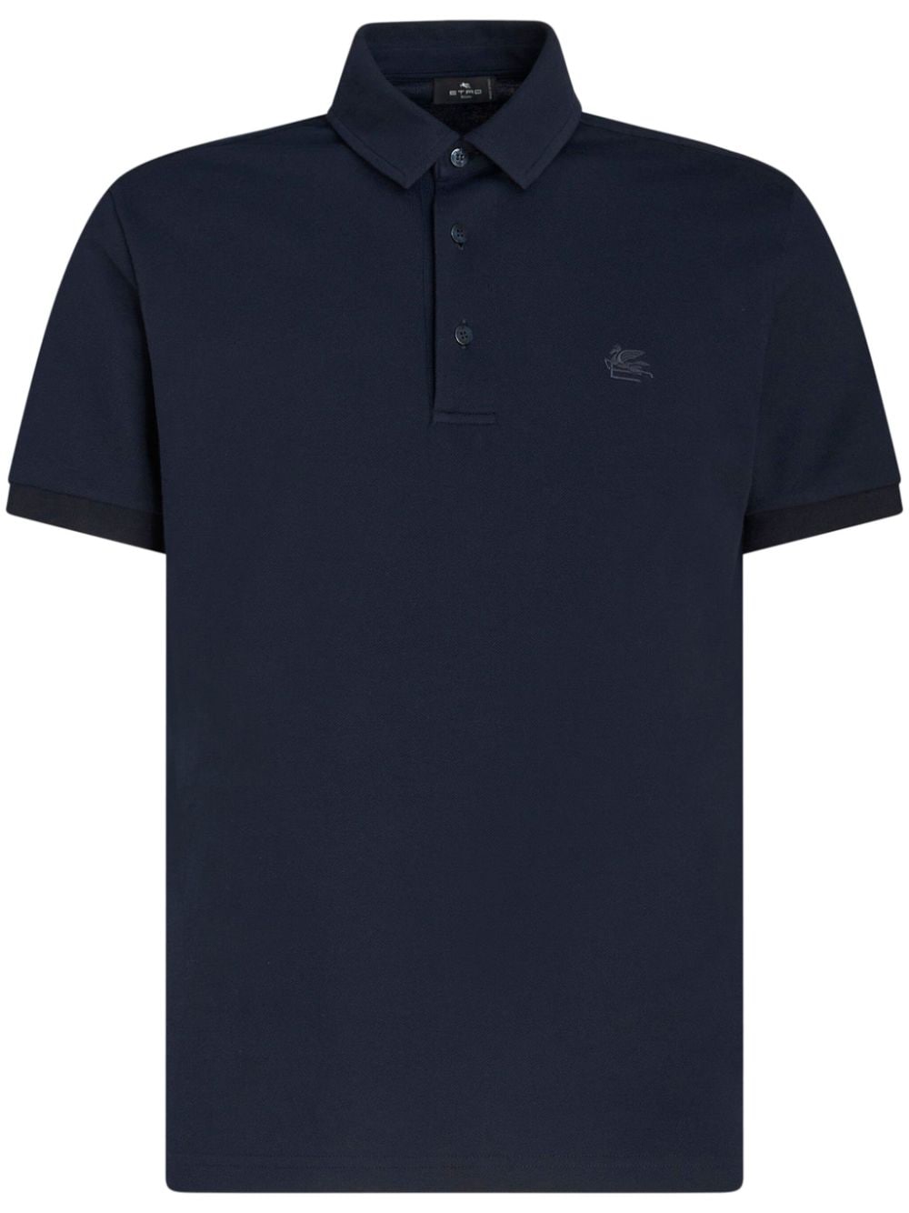 ETRO Pegaso-embroidered cotton polo shirt - Blue von ETRO