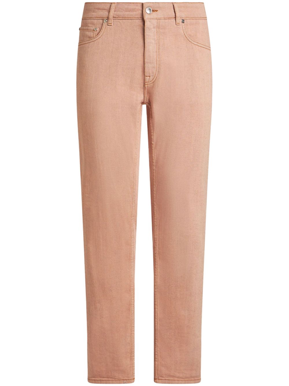 ETRO Pegaso-embroidered mid-rise jeans - Pink von ETRO