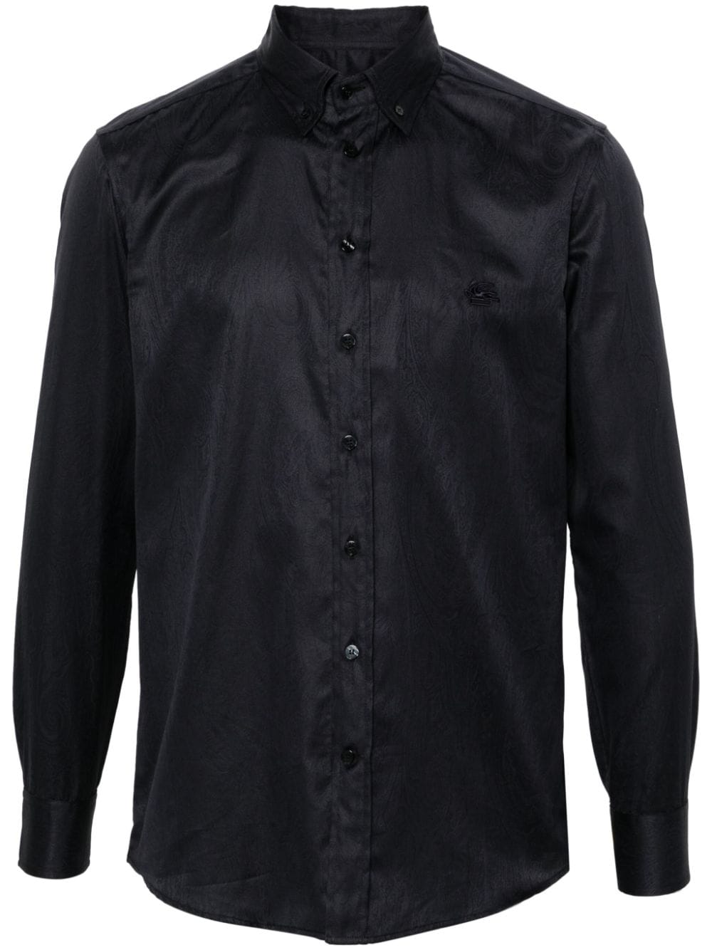 ETRO Pegaso-embroidered paisley-print shirt - Black von ETRO