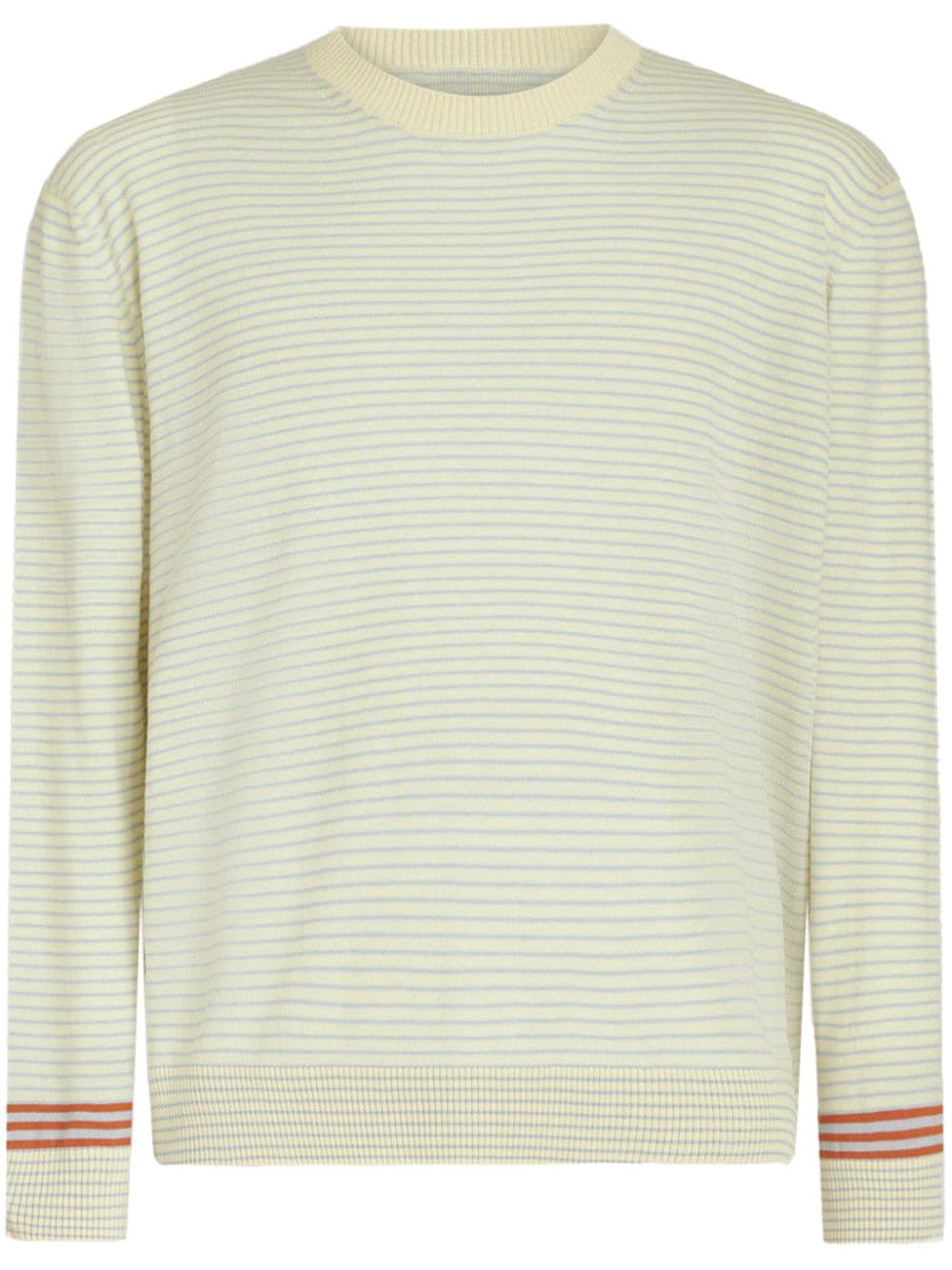 ETRO Pegaso-embroidered striped jumper - Neutrals von ETRO