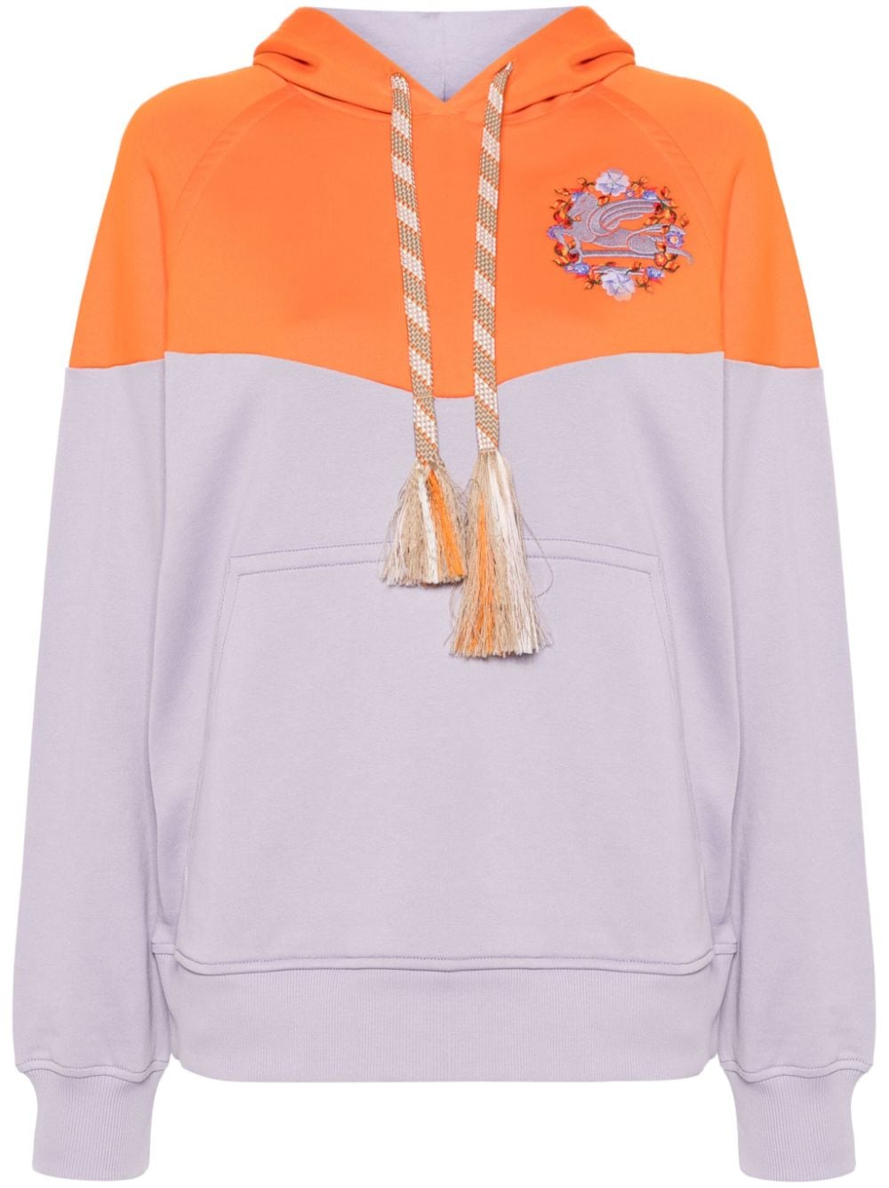 ETRO Pegaso-motif cotton hoodie - Orange von ETRO