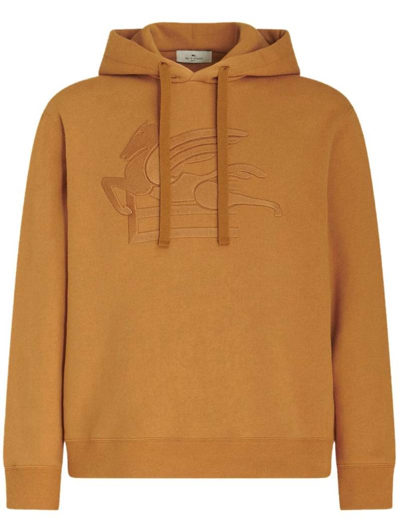 ETRO Pegaso-motif cotton hoodie - Yellow von ETRO