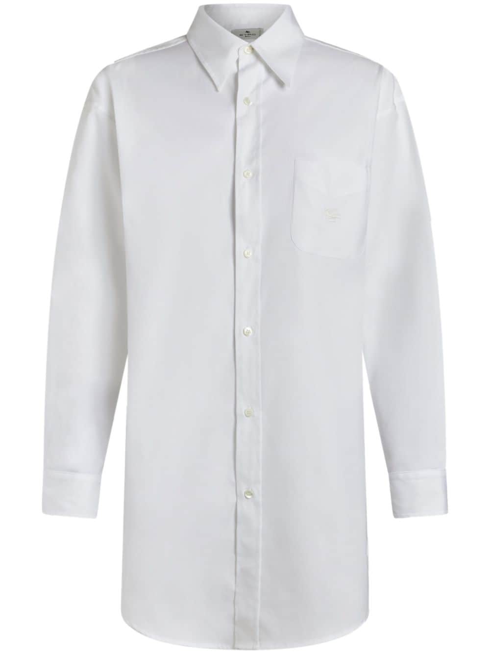 ETRO Pegaso motif-embroidered cotton shirt - White von ETRO