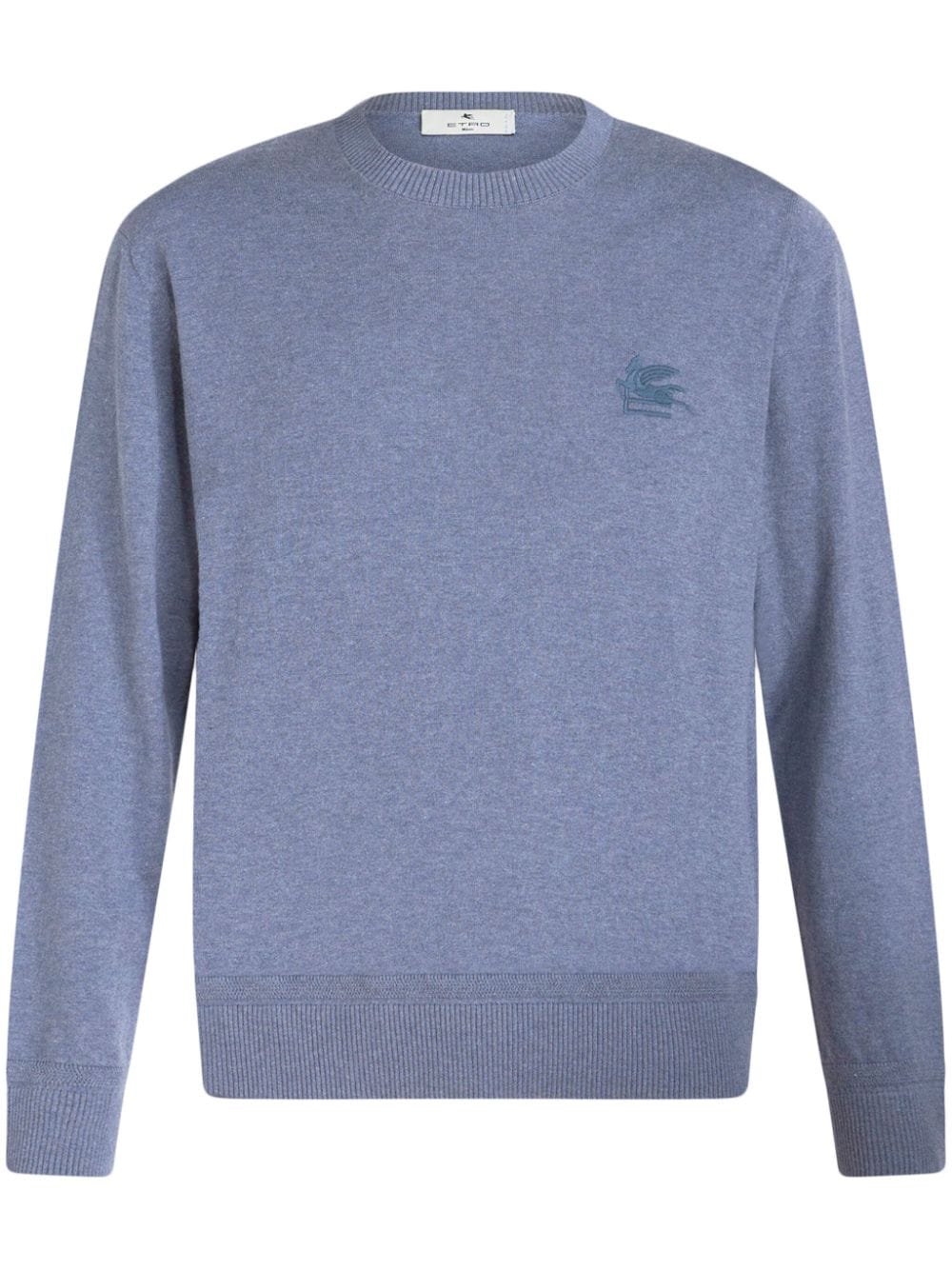 ETRO Pegaso-motif fine-knit jumper - Blue von ETRO